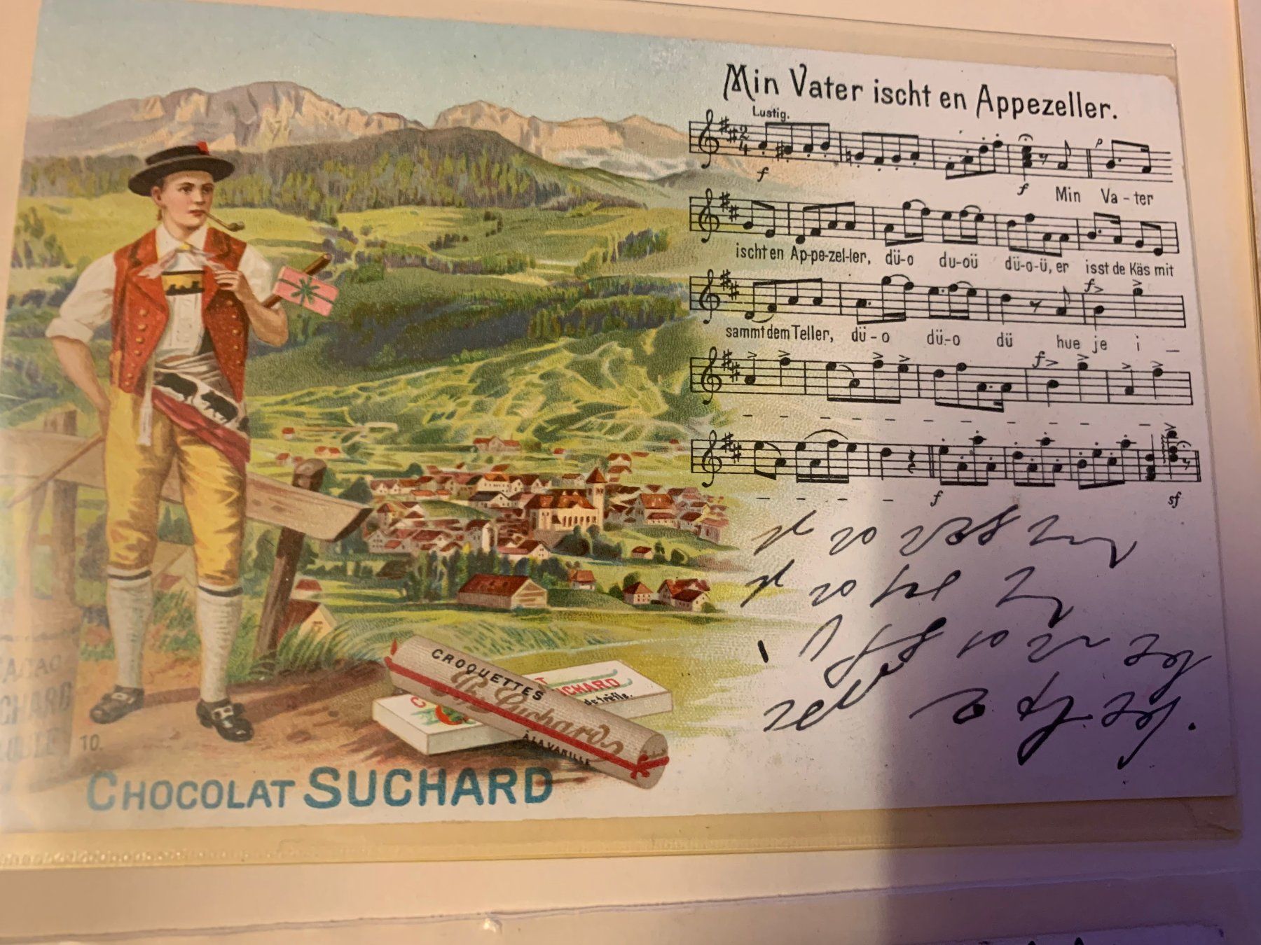 Cartoline postali: 5 AK - CHOCOLAT SUCHARD / 3 AK mit LIEDER-TEXT ! – Usato da Hedingen venduto da Wowi 1
