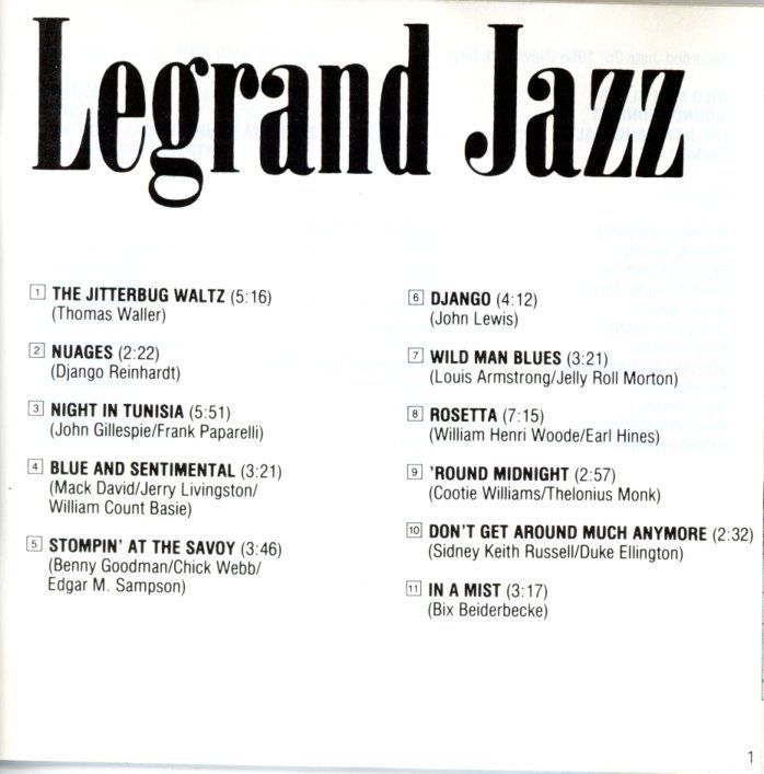 CD: CD - MICHEL LEGRAND Legrand Jazz – Nuovo (secondo la descrizione) da Morges venduto da evnocha3 3