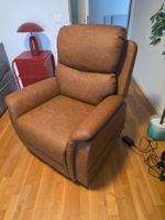 Beliani Glorie fauteuil releveur électrique cuir brun neuf