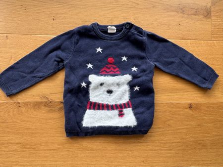 Winterpullover mit Eisbär, 86