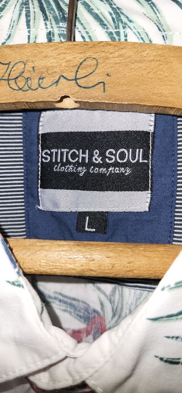 Hemden: Herrenhemd kurzarm Stitch & Soul.         gr. L Tailliert – Gebraucht aus Schweizersholz von fuchs06 8