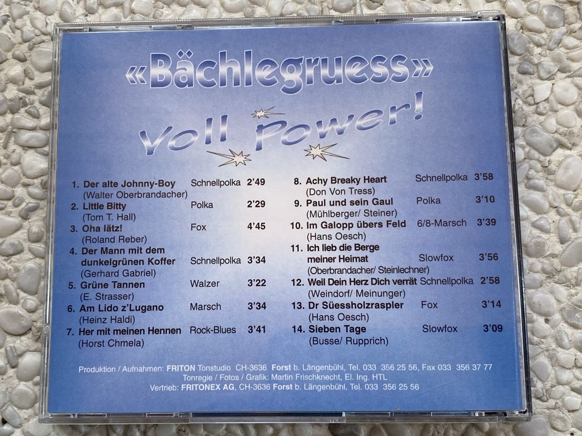 CD: Bächlergruss - Voll Power! – Usato da Oberried Brienz venduto da Chyara 1