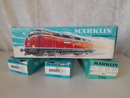 Märklin 3021 Diesellok (1959) im Orig. + Konvolut/Geschenk
