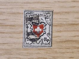 Poste Locale mit Kreuzeinfassung Nr. 16a Type 35 mit Attest