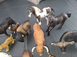 Schleich Tierfiguren verschiedene Tiere gemischt