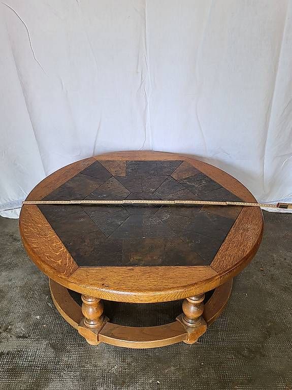 Tavoli: Table basse ronde en chêne massif – Usato da Lausanne venduto da ber_qk5j