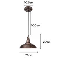 Lampes suspendues aspect rouillé vintage, industriel, loft