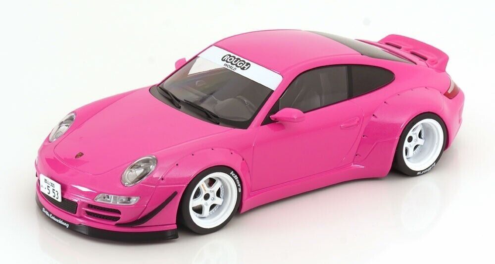 Miniature IXO 1/43 - Porsche 997 RWB Rose - Modèle Neuf