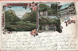 LITHO Gruss aus VÄTTIS Gasthof zur Tamina - Hôtel zur Lerche