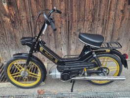 Puch Maxi S 7502 schwarz/gold Neuaufbau mit Ausweis/Vig 26