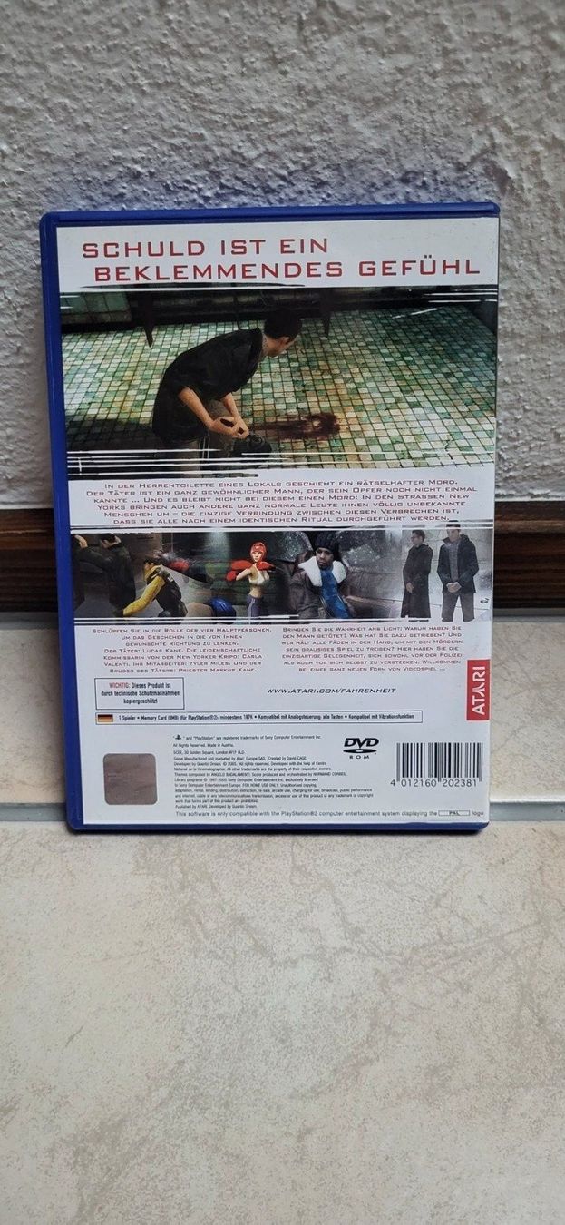 Sony Spiele: PS2 - Fahrenheit – Gebraucht aus Münsingen von Heroism2010 1