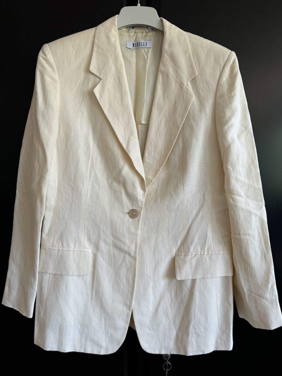 Marella Jacken: Blazer MARELLA en lin crème  - Taille 40 – Neu (gemäss Beschreibung) aus Morges von sandy069 2