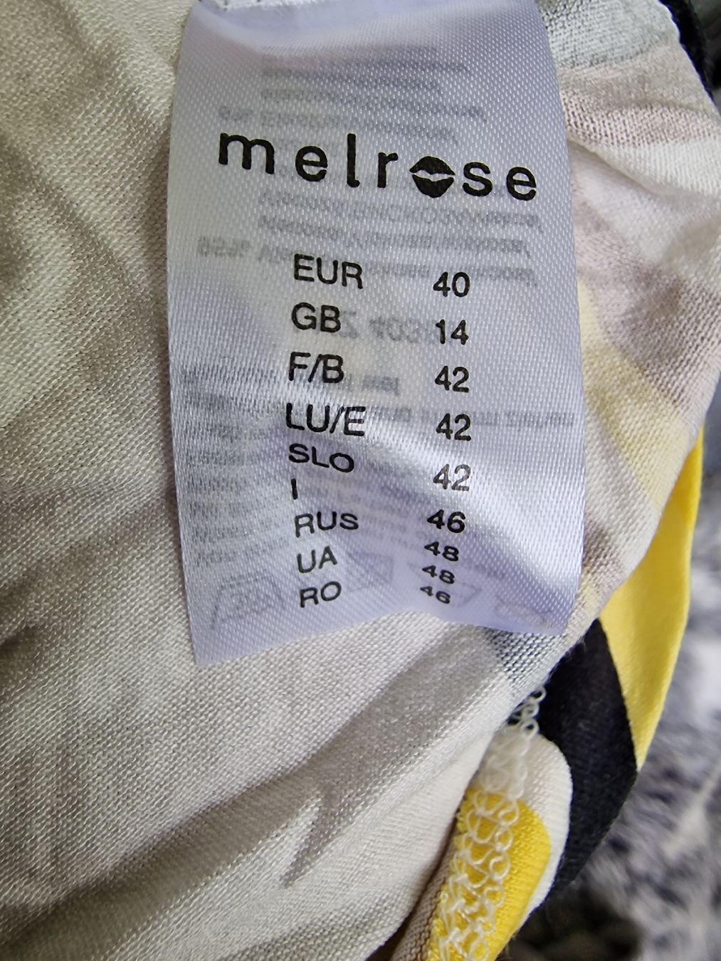 Tuniche: Melrose Tunika, Gr. 40, Gelb – Usato da Wädenswil venduto da Gabinomi 2