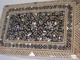 wunderschönes Intarsien Schmuck-Kästli gefüttert Handmade