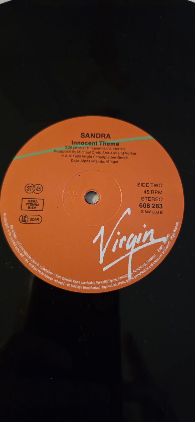 Dischi in vinile: Sandra - Innocent Love 1986 Vg,Vg – Usato da Yvonand venduto da RF-VINYL 4