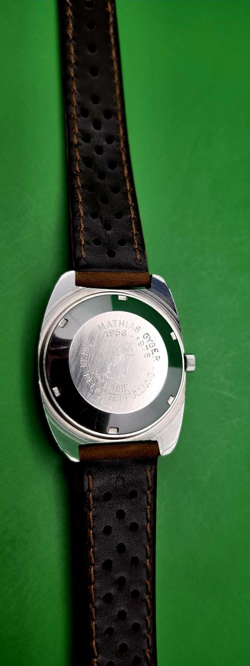 Eterna Uhren: ETERNA-MATIC AUTOMATIC DATE SWISS MATHIAS GYGER 1958-1978 – Gebraucht aus Neftenbach von Taschen-Uhren 5