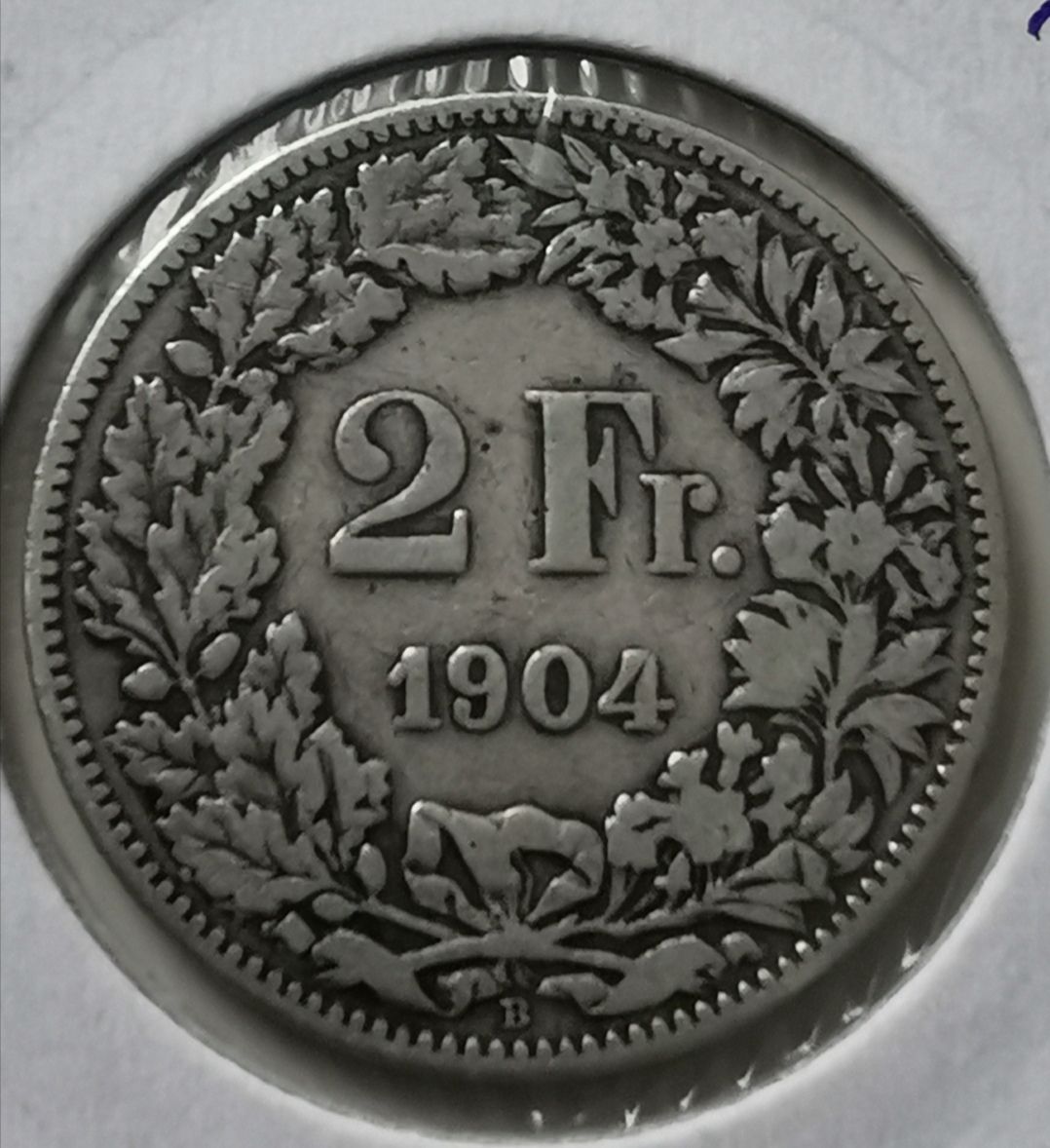 Tutti le monete: 2 Franken 1904 Silber – Usato da Zürich venduto da turbopuz