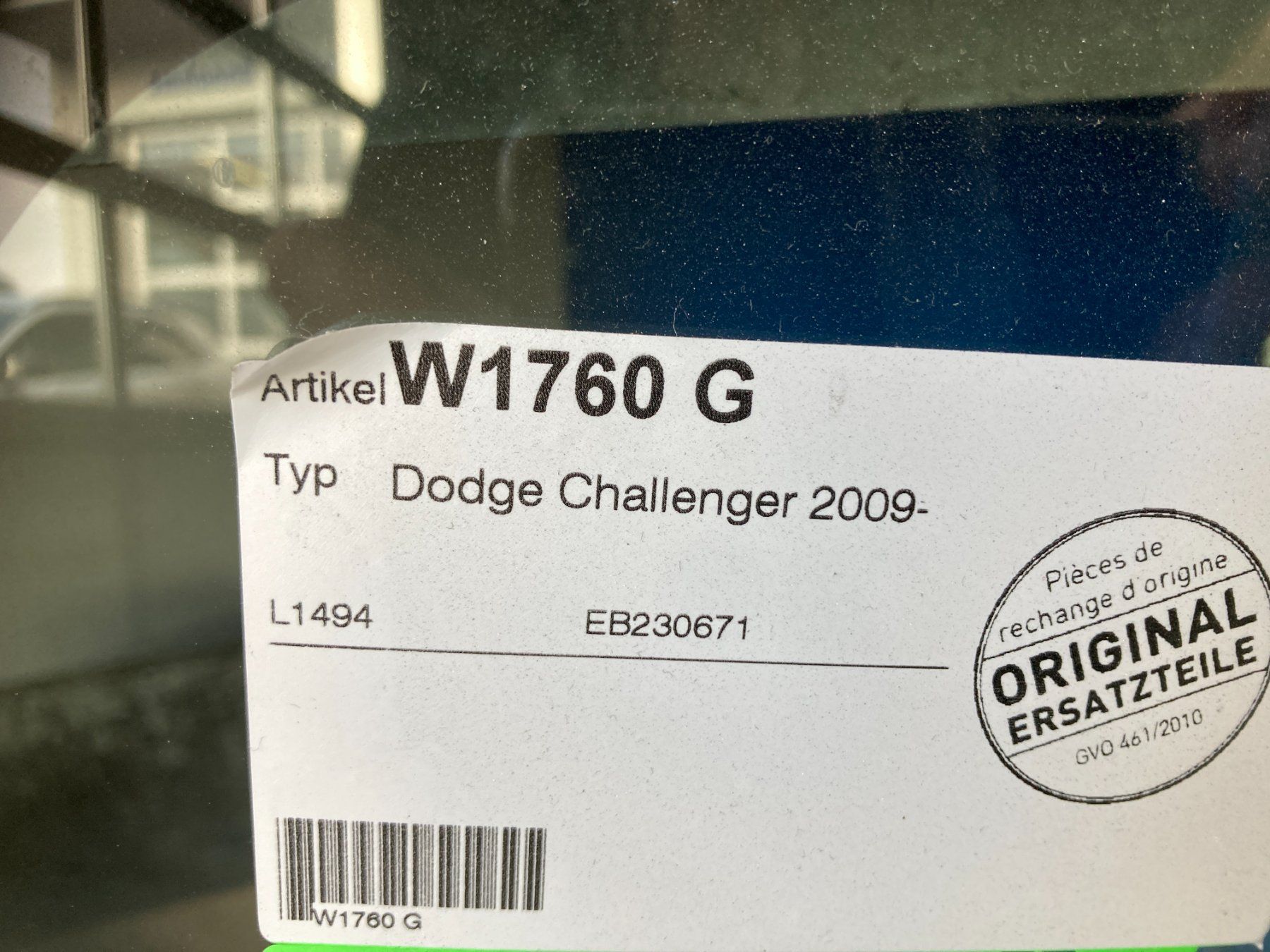 Dodge Tutti pezzi di ricambio auto: Dodge Challenger Windschutzscheibe, Bj 2009+, Neu! – Nuovo e nell'imballaggio originale da Cham venduto da WB2223 1