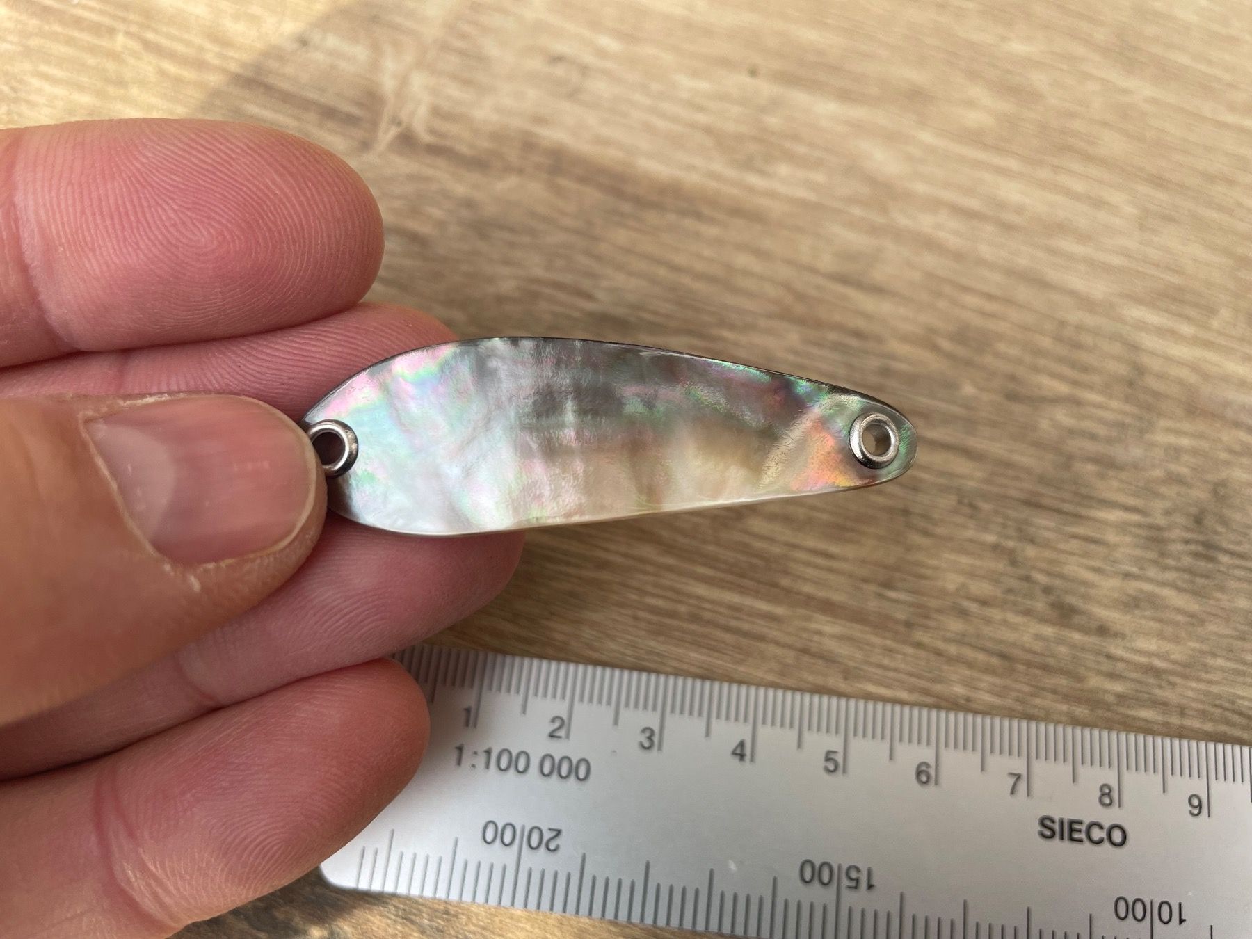 Köder: Perlmuttspange Black Pearl Drops, ca. 55 mm – Neu (gemäss Beschreibung) aus Arbon von Helmuth 8