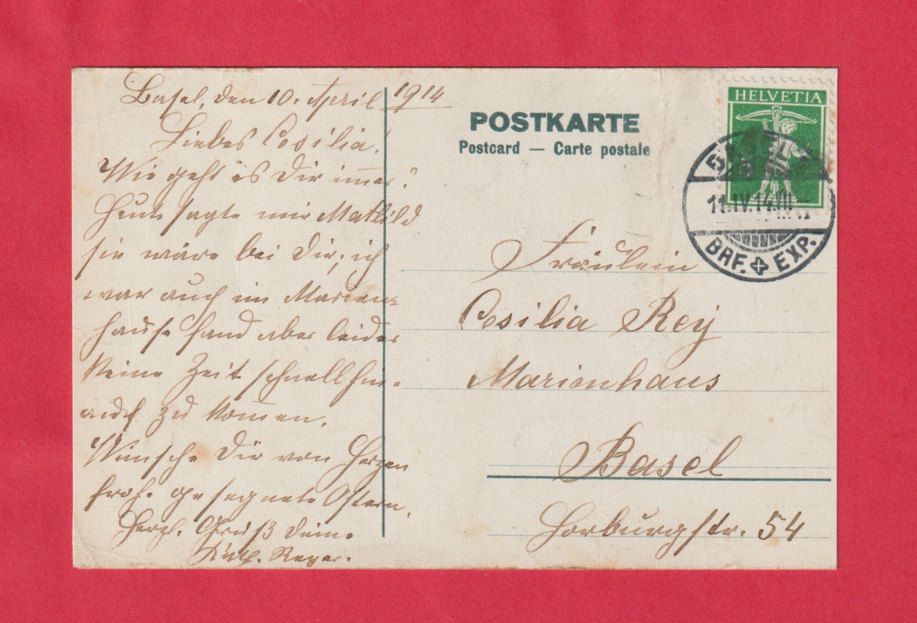 Ansichtskarten: Berner Alpenmilch Farb-Litho "Bärenmarke" – Gebraucht aus Zürich von Gill46 1
