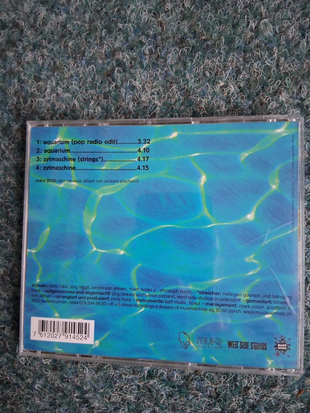 CDs: SCREAM  AQUARIUM    CD SINGLE – D'occasion à Wetzikon ZH par Ramones01 1