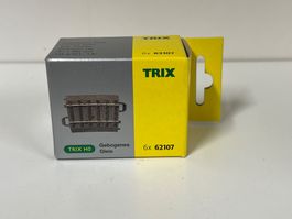 TRIX 62107  6 Stk.  Gebogenes Gleis R1 = 360 mm • 7,5°
