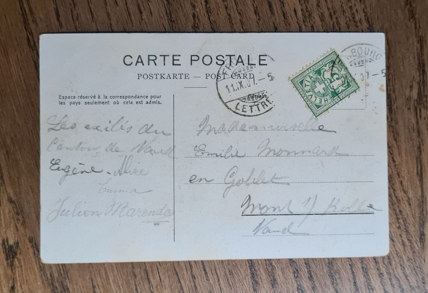 Cartoline postali: Freiburg, La Cathédrale 1907 – Usato da Ebikon venduto da Donar50 1