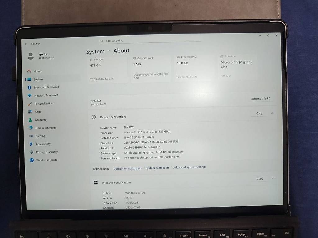 Tablet PC: Microsoft Surface Pro X SQ2/16GB/512GB tablet + US keyboard – Usato da Untersiggenthal venduto da yuc_kf2h 4