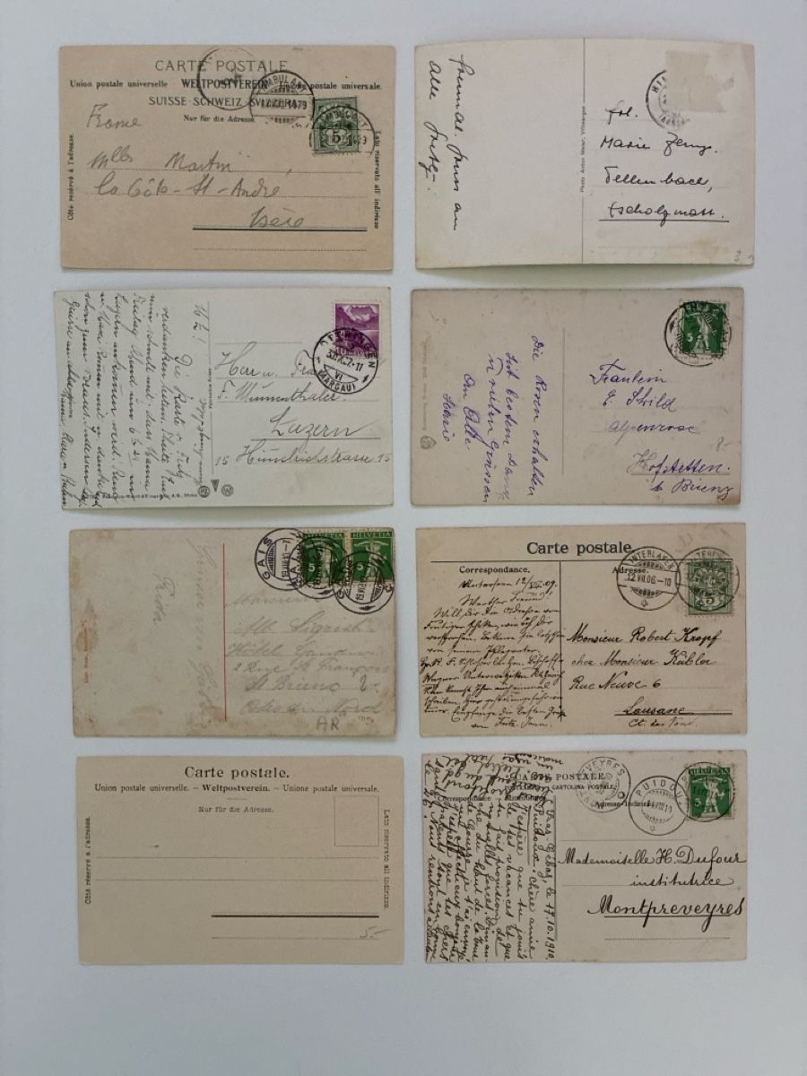 Cartoline postali: 15 Ansichtskarten Schweiz Überraschungs Paket 82 – Usato da Oftringen venduto da Cla.vD.74 3