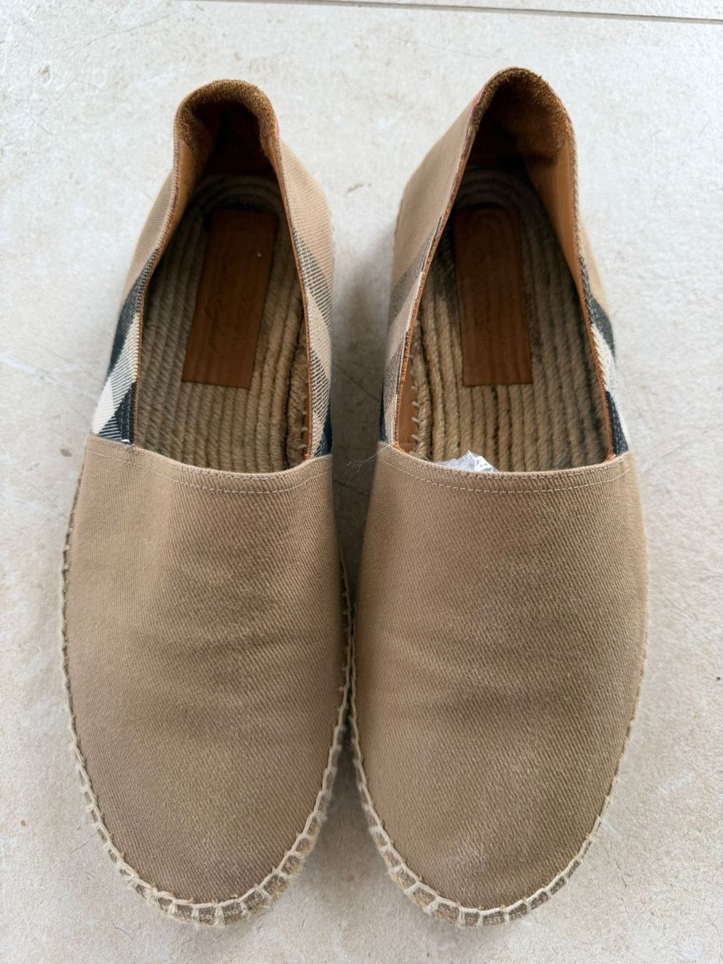 Burberry Scarpe da uomo: Burberry Canvas Check Espadrilles, Size 42 – Usato da Wilen b. Wollerau venduto da ccgold 1