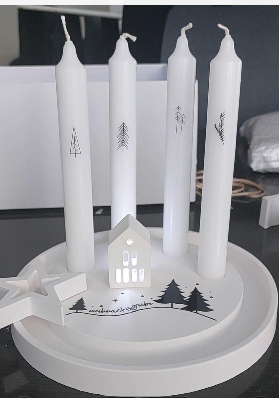 Tutte le decorazioni: Adventskerzen Set weiss mit Deko neu – Nuovo e nell'imballaggio originale da Erlinsbach SO venduto da Inspirierend 3