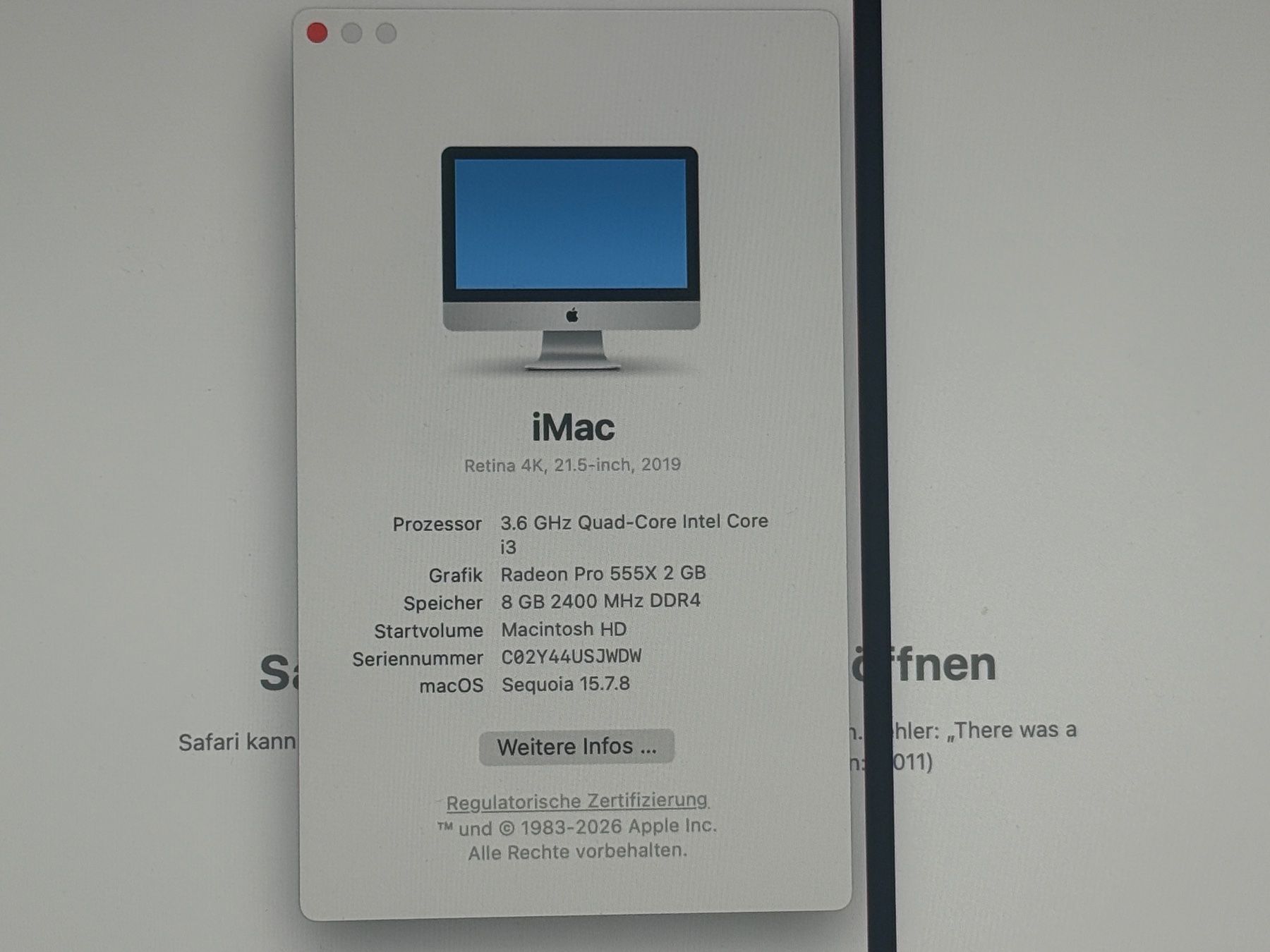 Apple PC: iMac 21.5 - JG. 2019 – Difettoso da Hausen AG venduto da piccadilly62 2