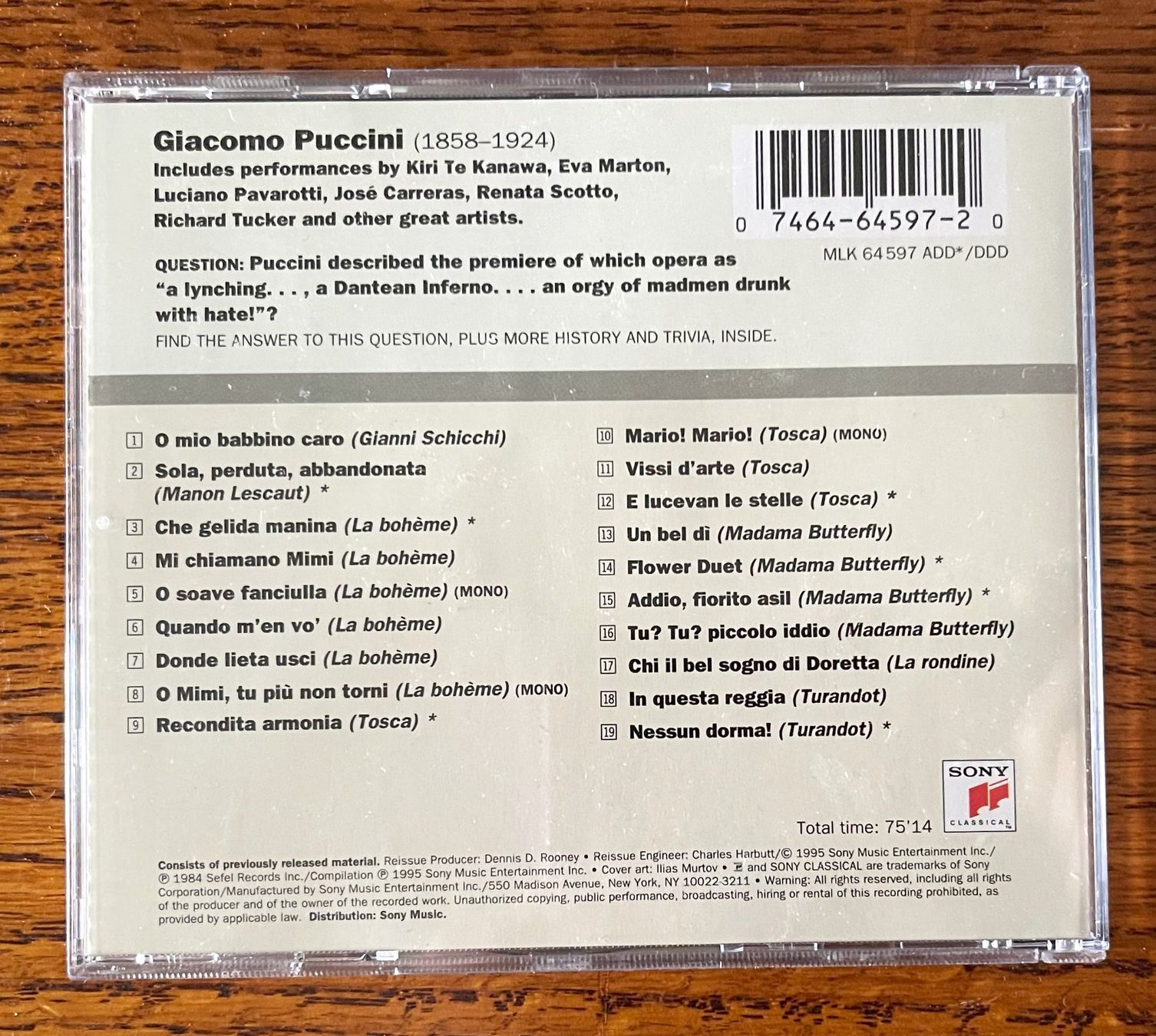CD: GREATEST HITS PUCCINI CD – Usato da Oftringen venduto da Vucki 1