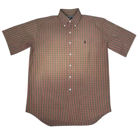 Chemise Ralph Lauren Sport bordeaux Carreaux Manches Courtes