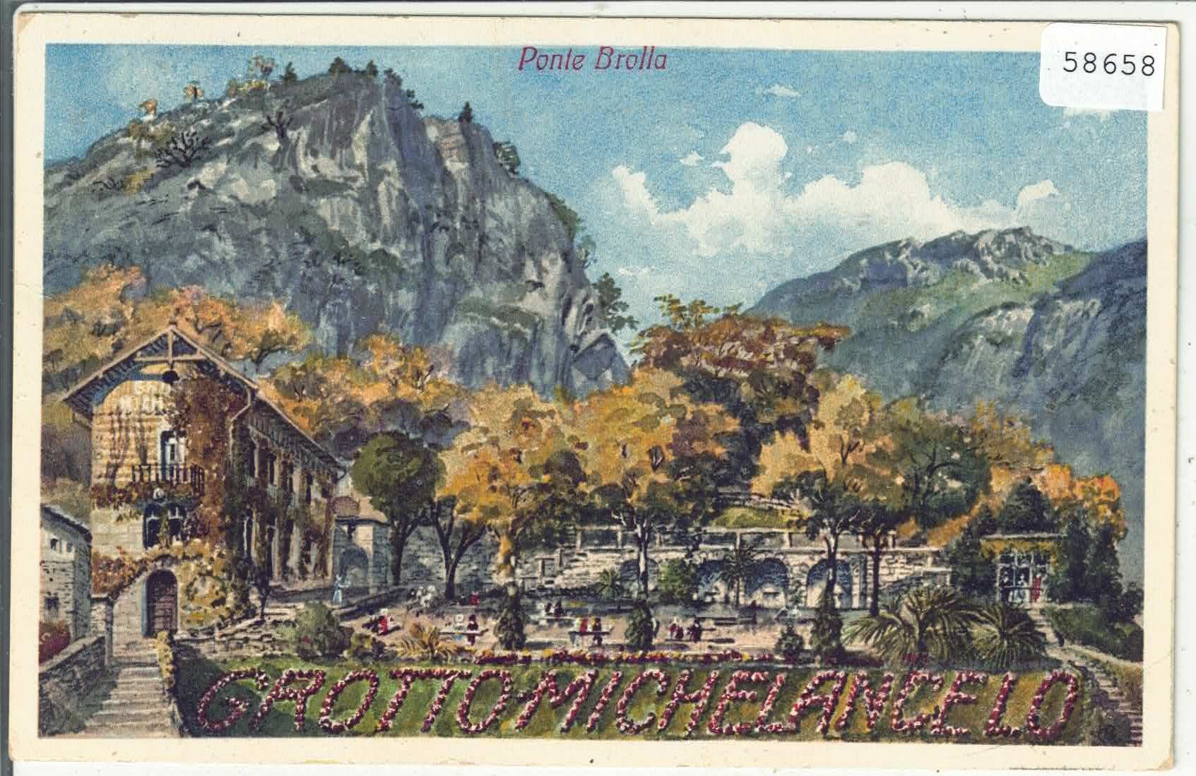 Cartoline postali: Ponte Brolla - Grotto Michelangelo – Usato da Ettingen venduto da Kartenplanet