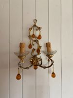 Antike Wandlampe mit zwei Anschlüssen für Leuchtmittel