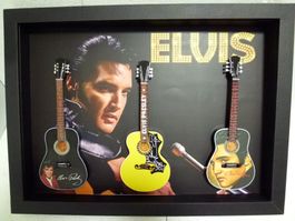 Bild ELVIS, 3 Stk.Modell Gitarren, Unikat (B.50cmxH.37cm)