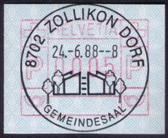 ATM 7Ax_Werbe-VO K 1179_8702 ZOLLIKON DORF_Ersttag 24.6.88 !