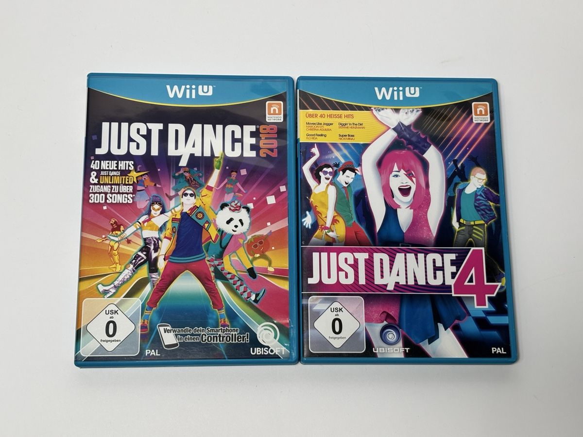 Spiele: Just Dance 2018 e 4 per Nintendo Wii U, 2 giochi – Gebraucht aus Gordola von kar_gy5g