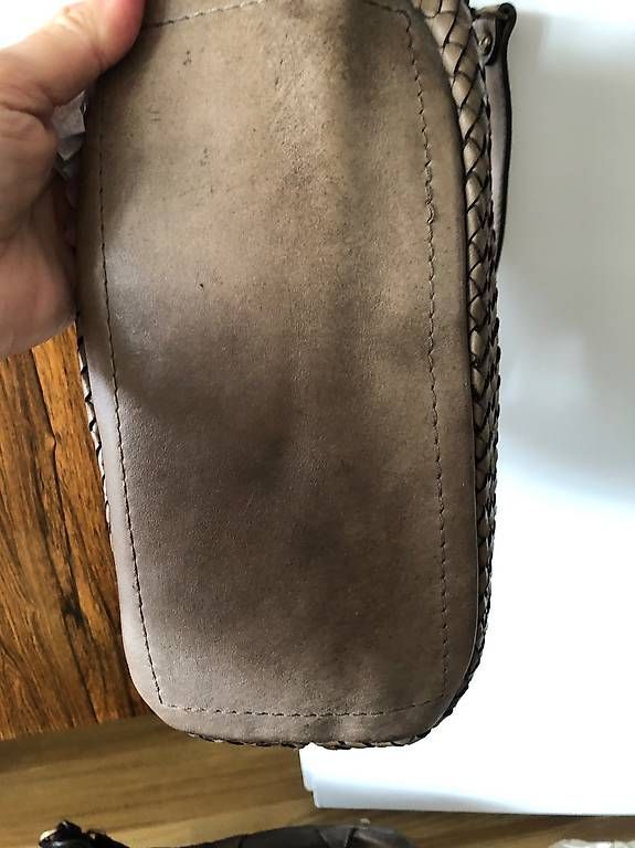 Borse da donna: Ledertasche in Flechtoptik, schlammfarbig – Usato da Zürich venduto da zuerich8032 1