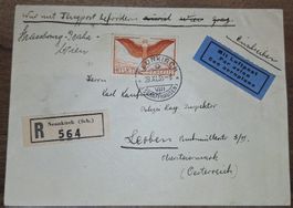 Flugpostbrief Neunkirch - Wien