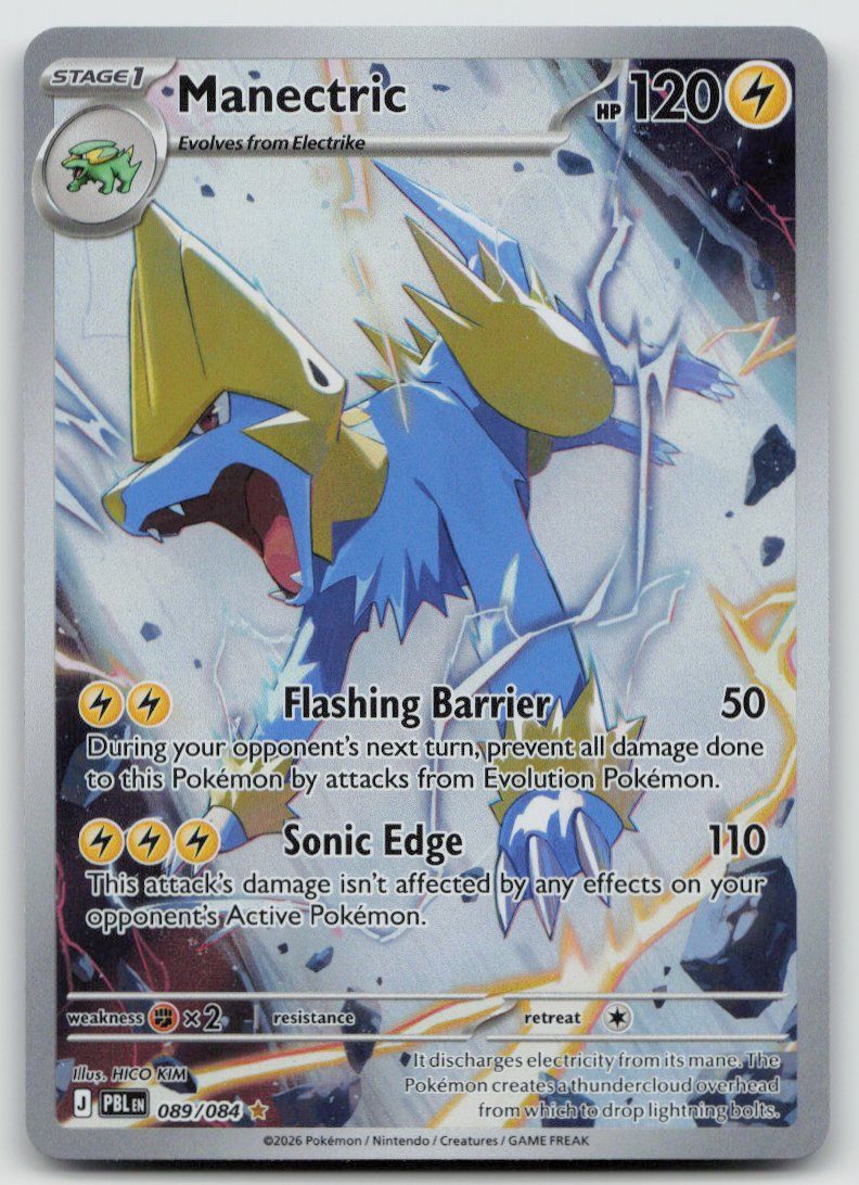 Pokémon Carte collezionabili: Pokemon Manectric 089/084 PBL EN 2026 – Usato da Lugano venduto da VlaseCard