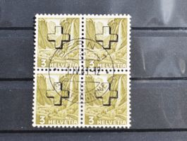 4er Block Bundesverwaltung mit top Stempel  B1106G