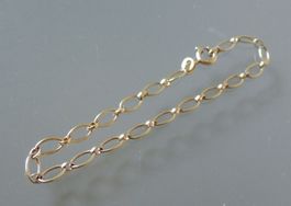 Vergoldetes Silber 925 Anker Armband 19 cm
