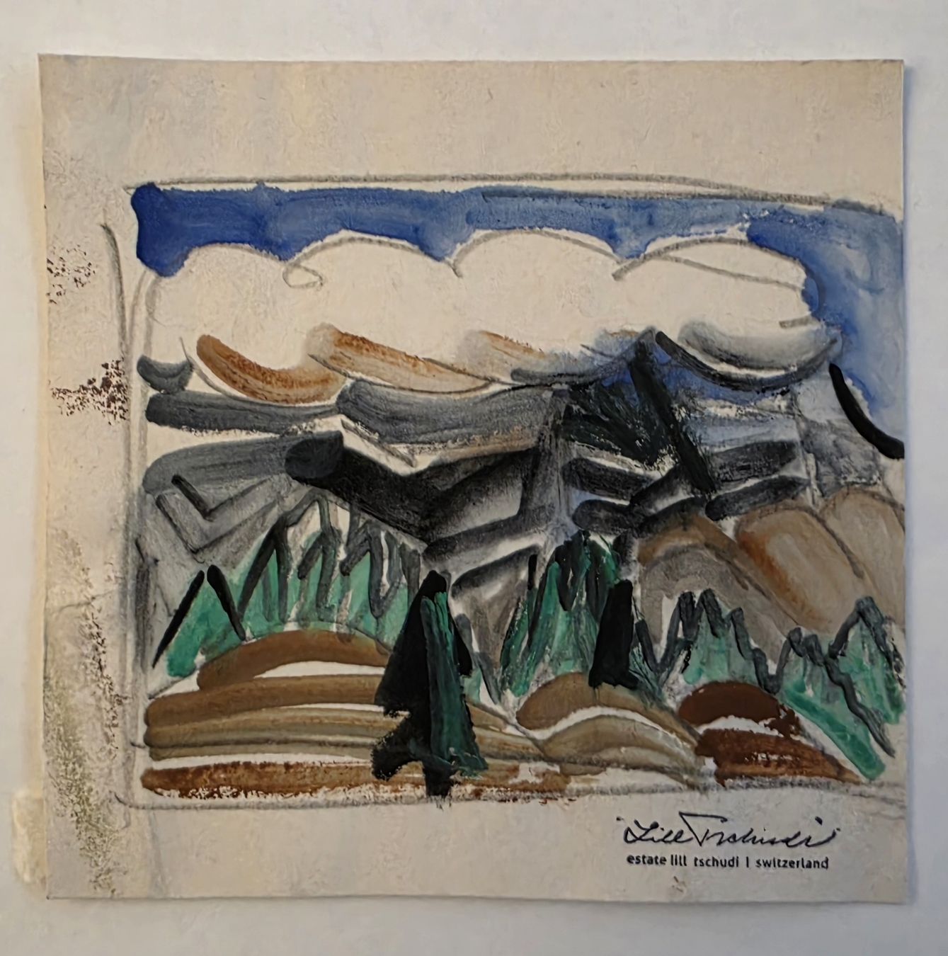 Gemälde: Lill Tschudi Original  Dim.: 14x14cm – Gebraucht aus Emmenbrücke von Kunstankaufverkauf