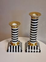 Design Kerzenständer Set handgemalt Gold Porzellan