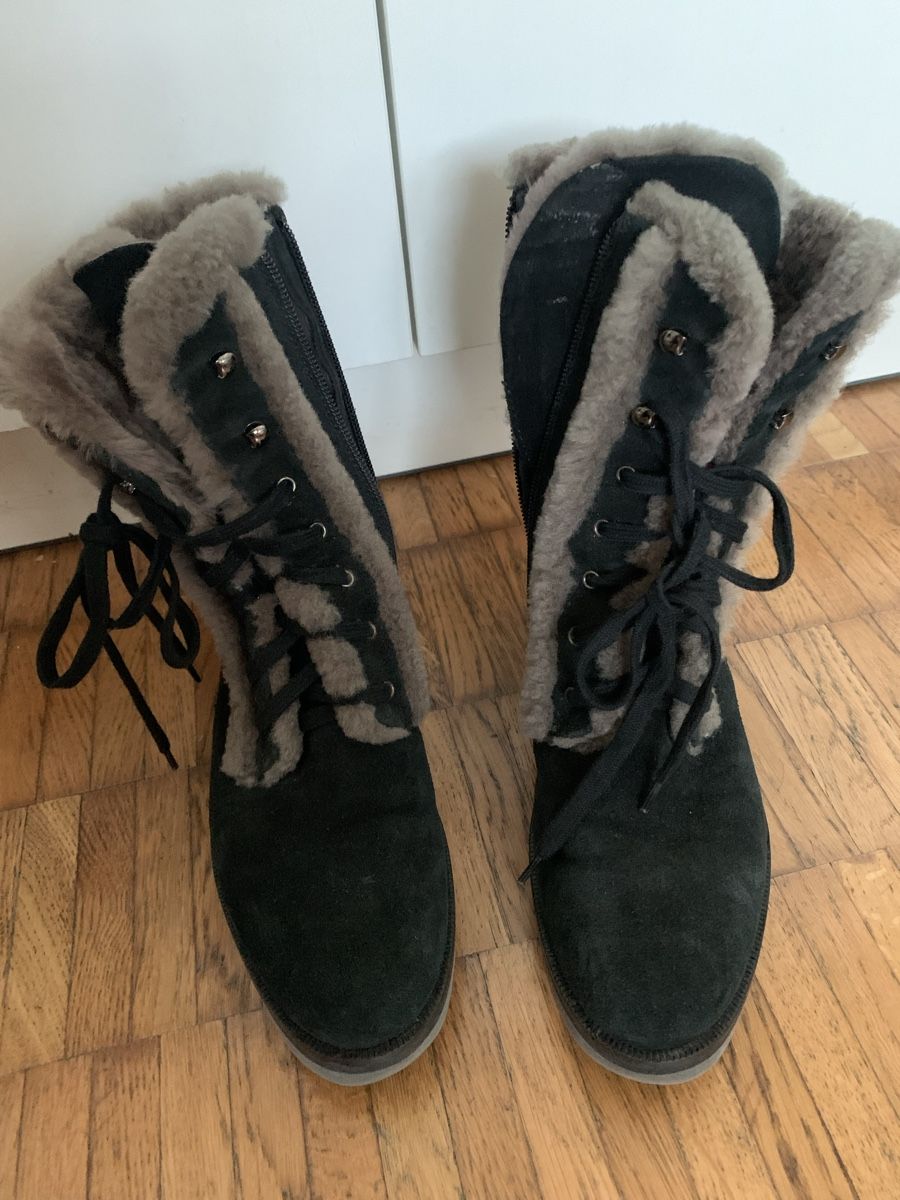 Damenschuhe: Aquatalia lammfell leder stiefel – Gebraucht aus Zürich von Nikuska32