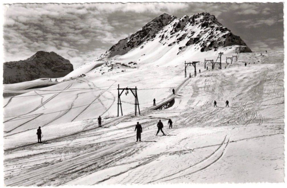 Ansichtskarten: St. Moritz - Skilift Corviglia – Gebraucht aus Binningen von Mountainrider
