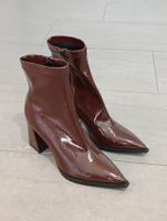 Bottines vernies marron pointues taille 39 neuves