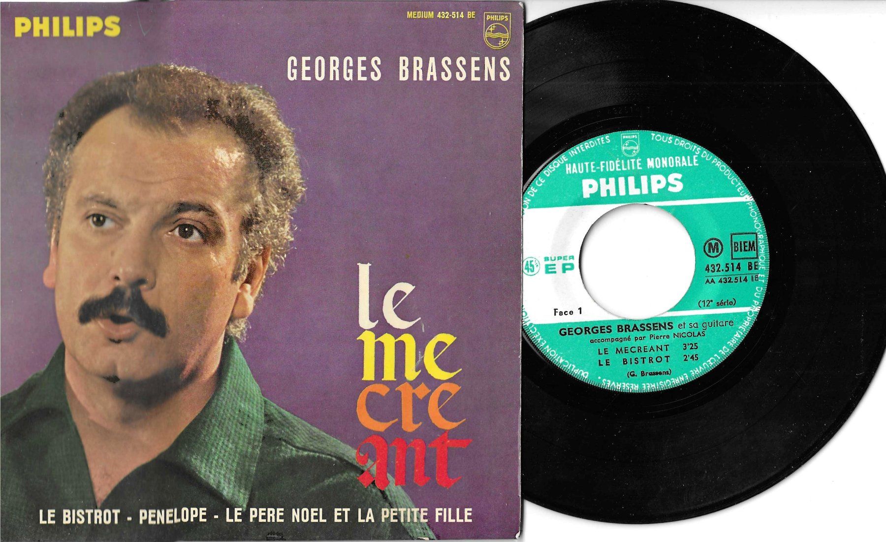 Dischi in vinile: Georges Brassens EP - Le mécréant – Usato da Savagnier venduto da Ne2065